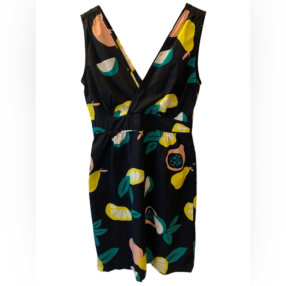 Anne Willi Paris Fruit Print V-Neck Mini Dress